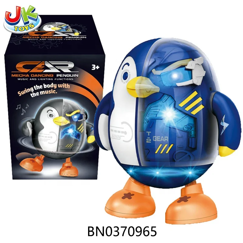 Robot Penguin Toy - 360 Rotating Light Music Fun for Kids
