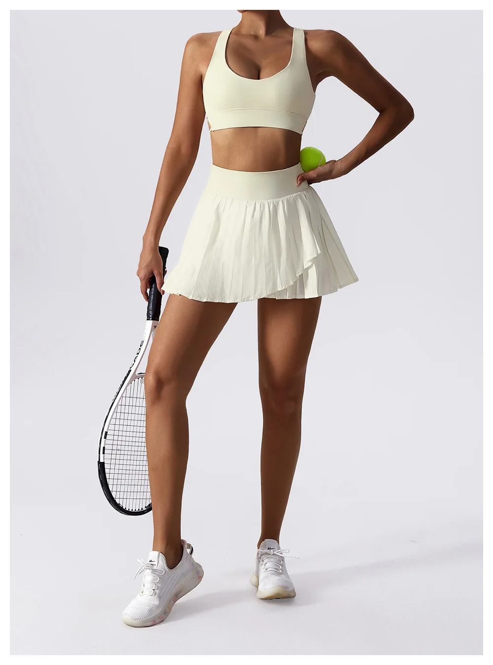 Ladies' Mini Pleated Tennis Skirt With Builtin Shorts Women Golf Dance