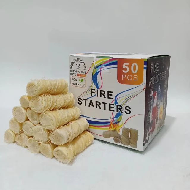 Ruizhifa White Indoor/Outdoor Charcoal Wood Wool Fire Starters Easily Cleaned Heat Resistance Corrosion Resistance Accessories