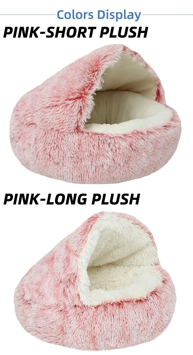 New Design Pet Play Tunnel Soft Plush Cushion Cave Cat Nest Bed