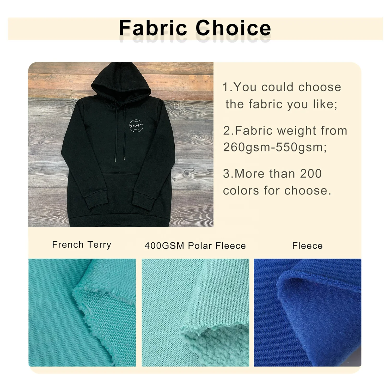 Wholesale Screen Printing Luxury Hoody Heavyweight Thick Cotton Drop Shoulders Oversized Boxy Pullover Hoodies