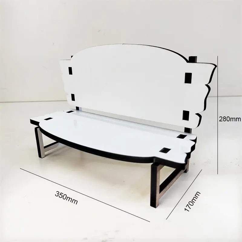 Custom Wood MDF Cheap in Loving Memory Small Chair Frame Sublimation Memorial Benches