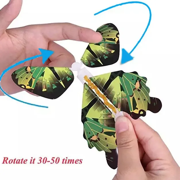 Волшебная резиновая повязка с надписью «Flying in the Book», отличный Сюрприз на день рождения, свадебная открытка, подарок, карточка-бабочка, волшебная игрушка