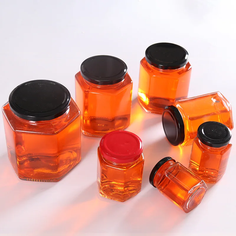 Hot Selling 280ml 380ml 500ml 730ml Honey Jar Pickle Jar Glass Bottle