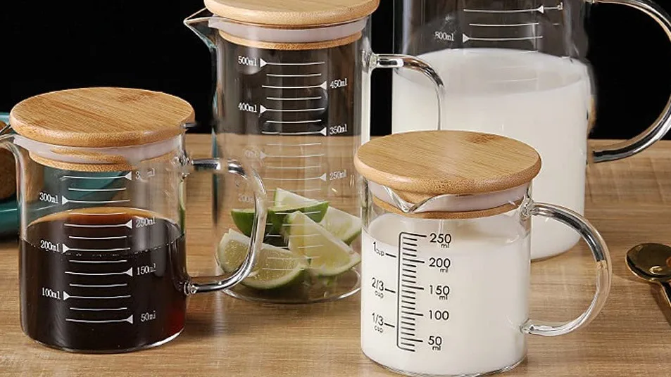 Microwave Safe Clear High Borosilicate Measuring Jug Glass Measuring