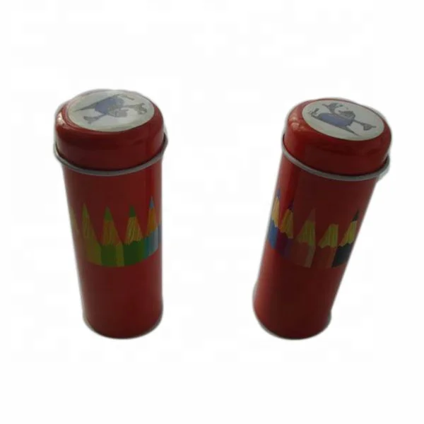 Лидер продаж, металлическая жестяная трубка с полноцветной печатью, 12 шт., цветной карандаш 3,5 дюйма для подарка