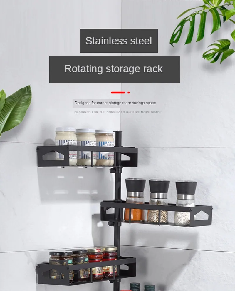 Direct Factory Supply 201 Stainless Steel Kitchen Seasoning & Spice Rack for Food & Tableware Use