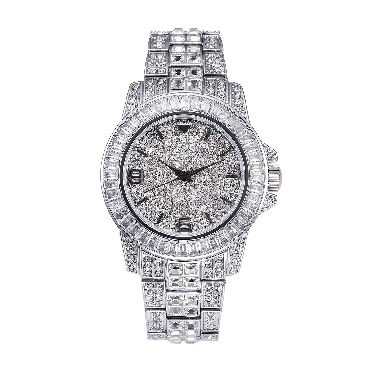 Excel Quartz Japan Gold Watch 24K IDE Out Watch Diamond Watch Men Wrist Luxury Gold