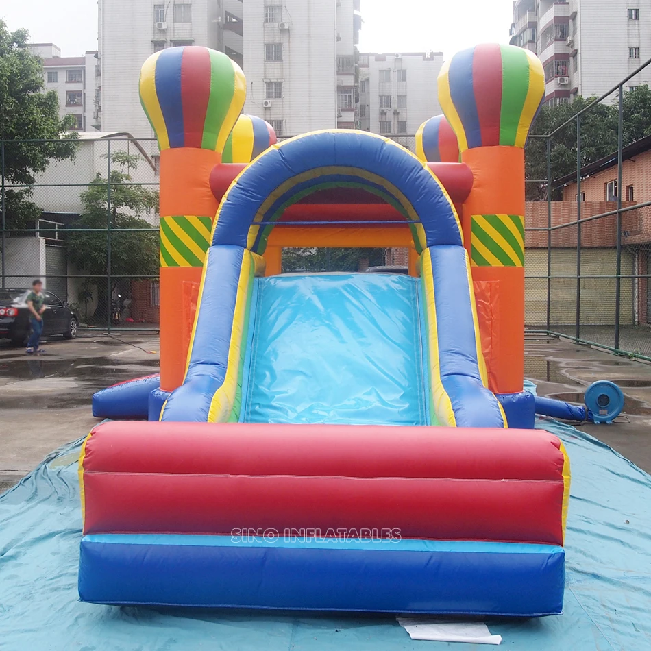 5in1 Commercial Grade Kids rainbow Inflatable Bounce House With Slide From China Guangzhou Inflatable Factory