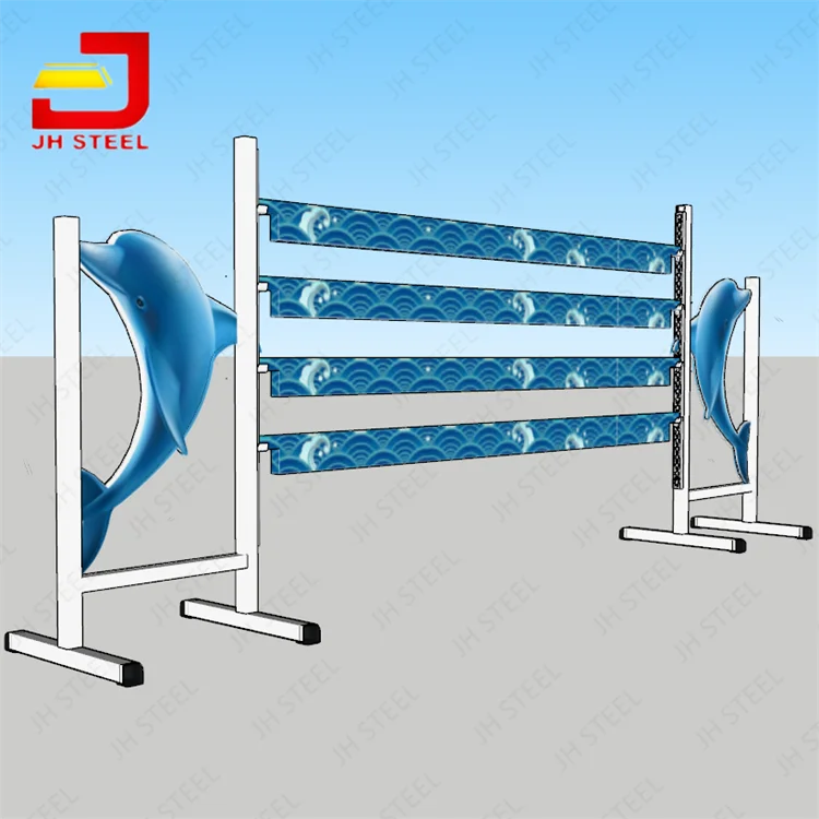 Customized Durable Metal Frame Light Weight Cartoon Portable Horse Jumping Obstacle