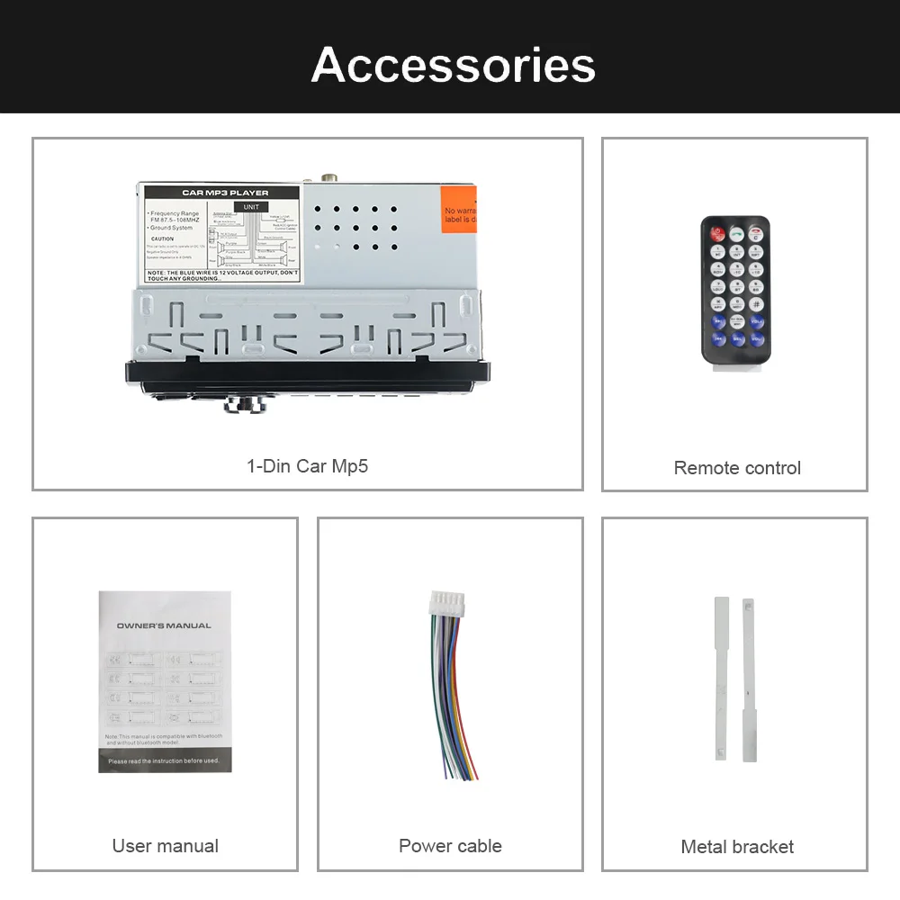 New Arrival 1din Car Radio Car MP3 Audio Player with BT Stereo System for Car Dashboard Player