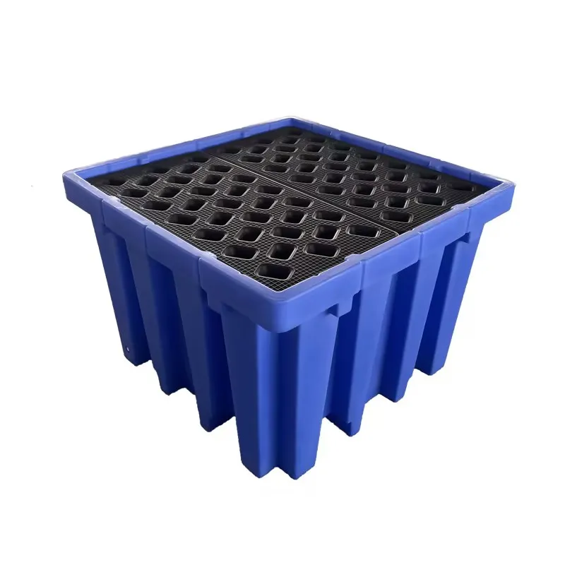 manufacture Excellent Chemical Resistance Ibc spill prevention and control Platform PE Spill Pallet for oil