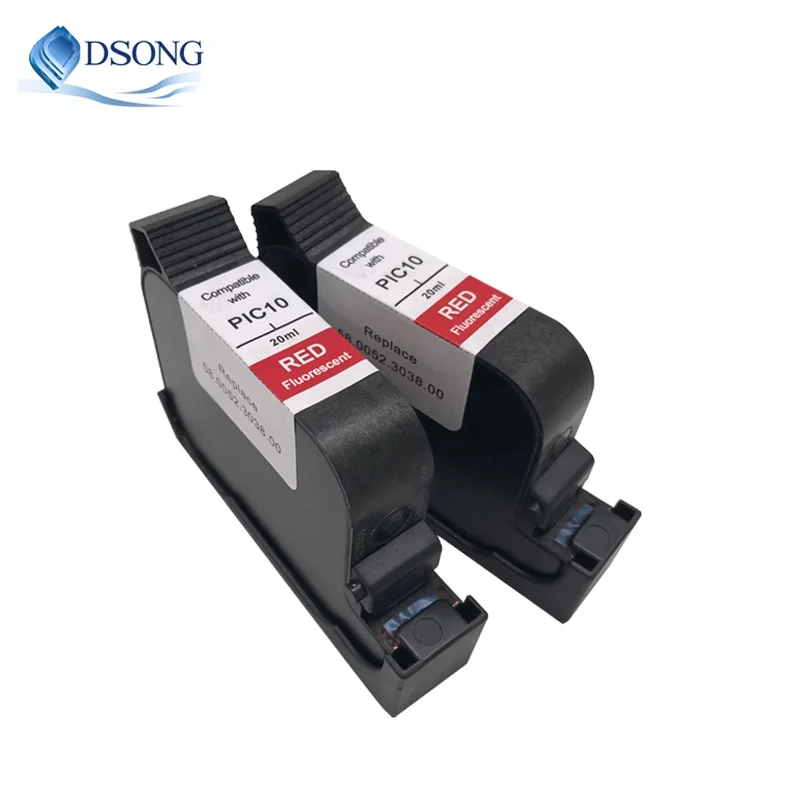 FP PostBase PIC10/PIC40 Fluorescent Red Ink Cartridge Set Francotyp-Postalia Postbase Postage Meter Machine