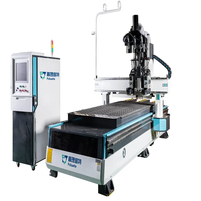 Automat Wood Cnc Machine Milling Cutting Wooden Pallets Woodworking Cabinet Doors SYNTEC NC Studio Vacuum