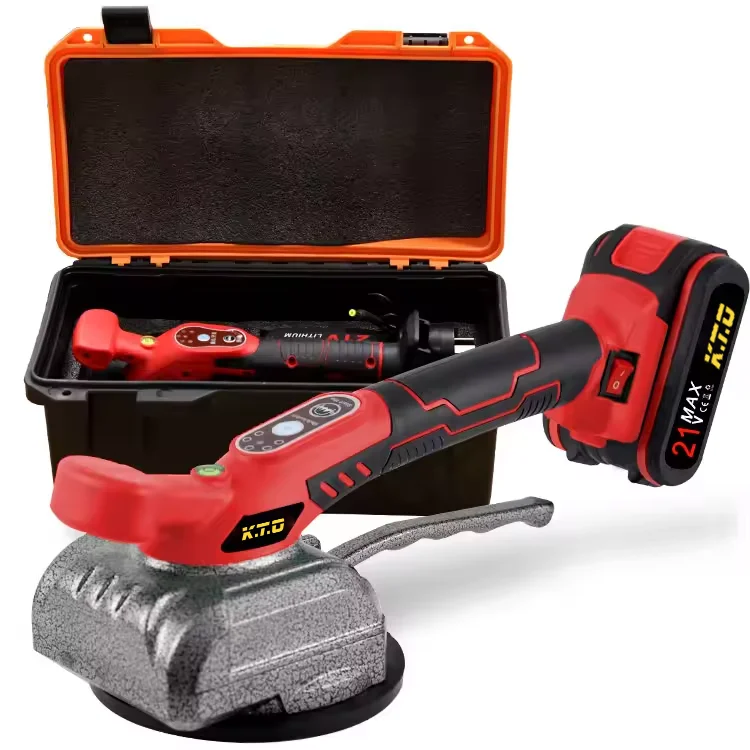 21v Automatic Tile Vibrator Leveling Machine 5 Speed Adjustable Suction Cup  Hand-held Tile Vibration Tiling Machine