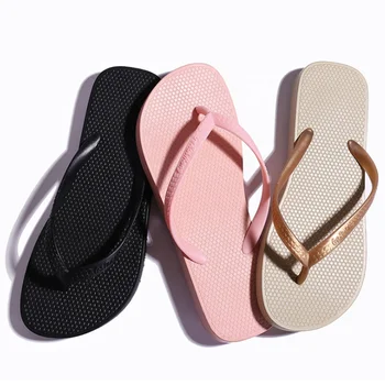 High Quality Promotional Custom Logo Advertising PVC Flip-flops Slippers Women Flip Flop Sandals