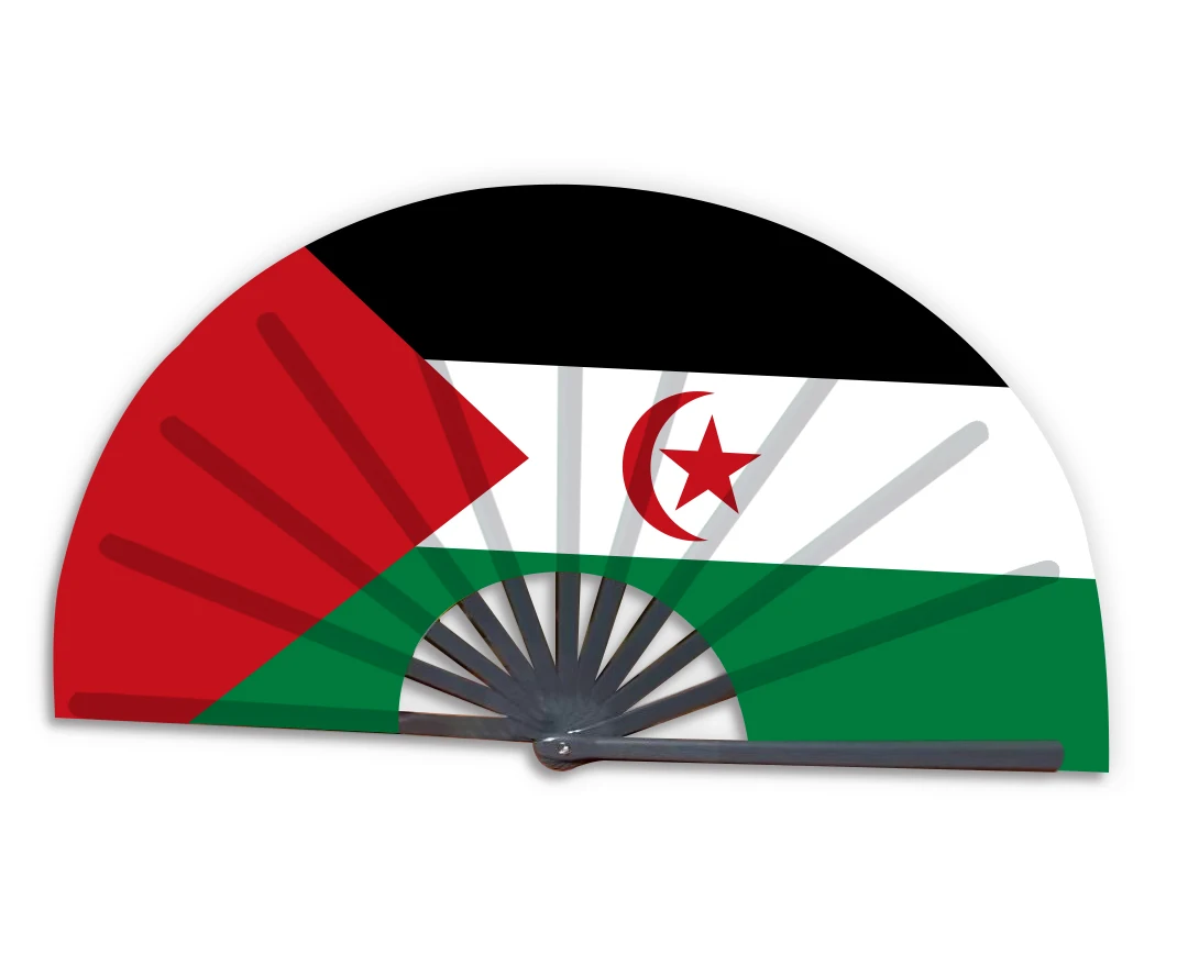 New Product Customized National Country Flag Russia Folding Bamboo Hand Held Fan_voghion.com