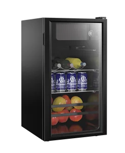 SL-76 China Factory Hot Selling Portable 76L Compact Electric Compressor Single Door Ice Bar Glass Door Refrigeration Fridge