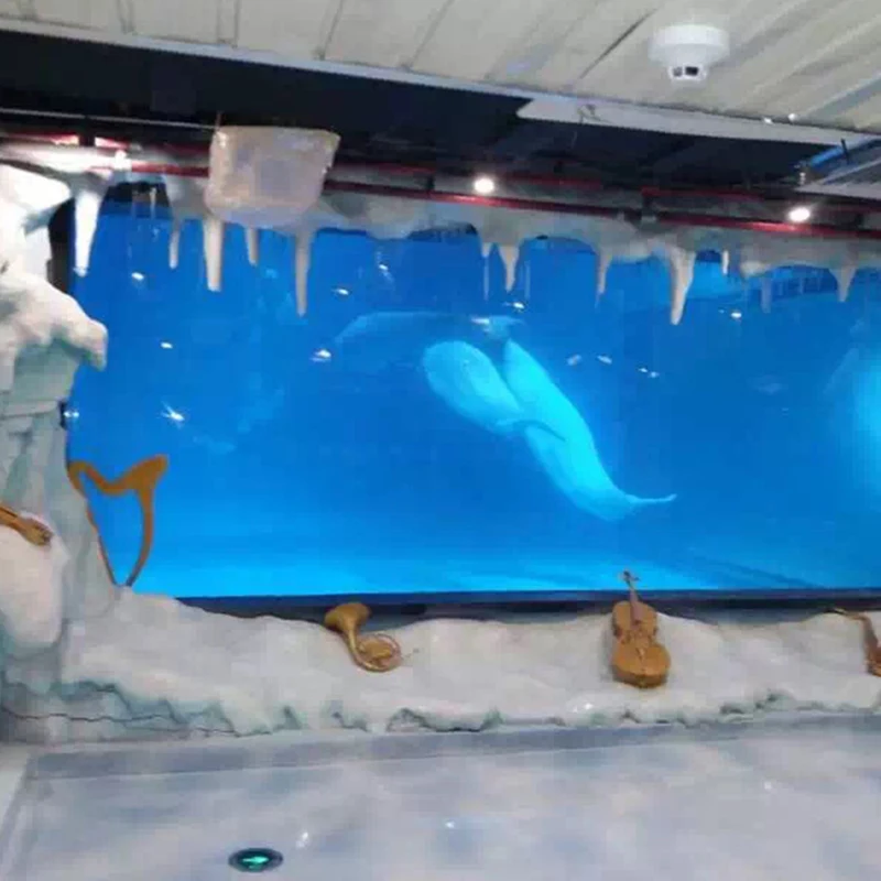 Chinese Factory Custom Design Perfect Artificial Wall Giant Glass 200 Gallon Aquarium