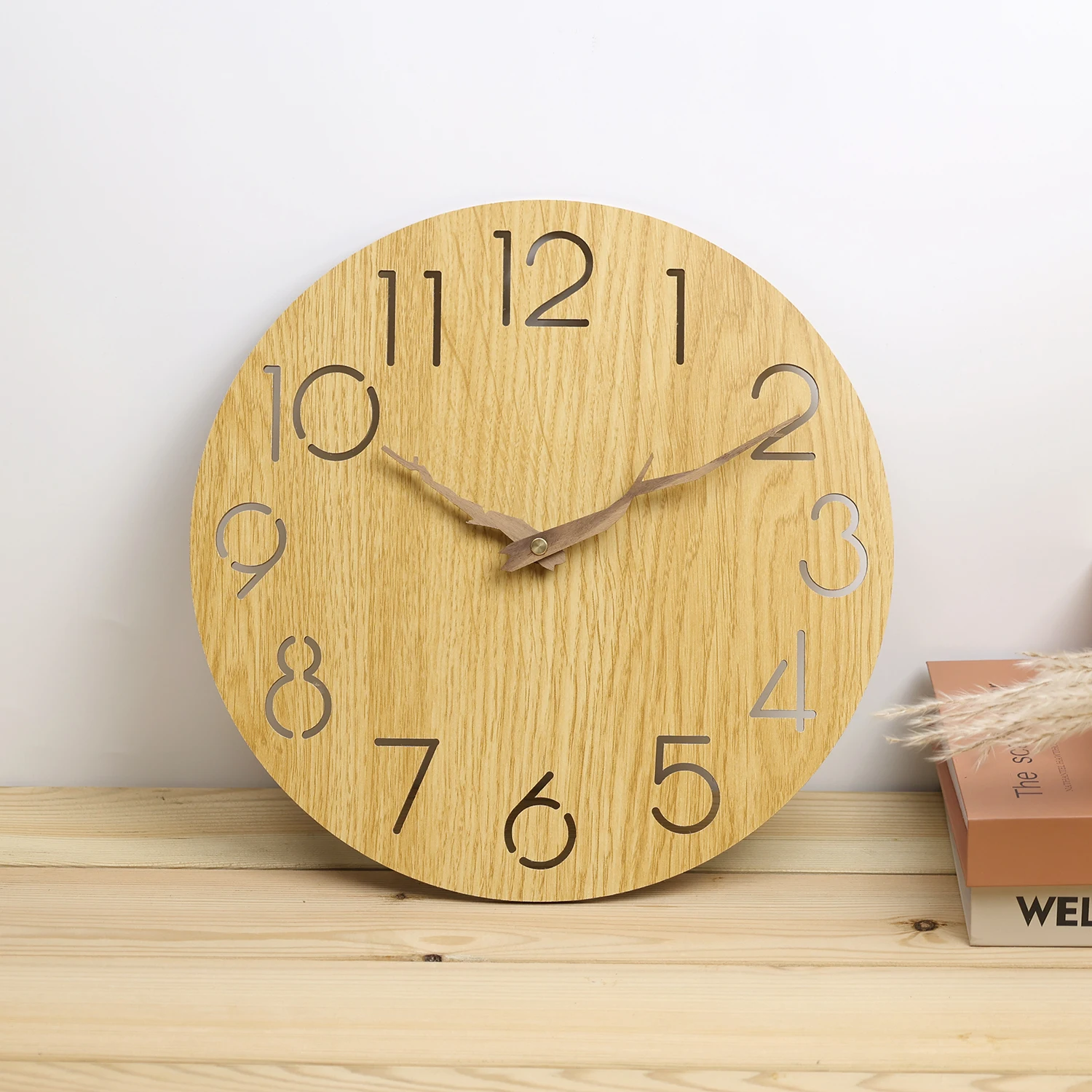 Деревянные настенные часы из МДФ современный простой дизайн бесшумные кварцевые для дома гостиной