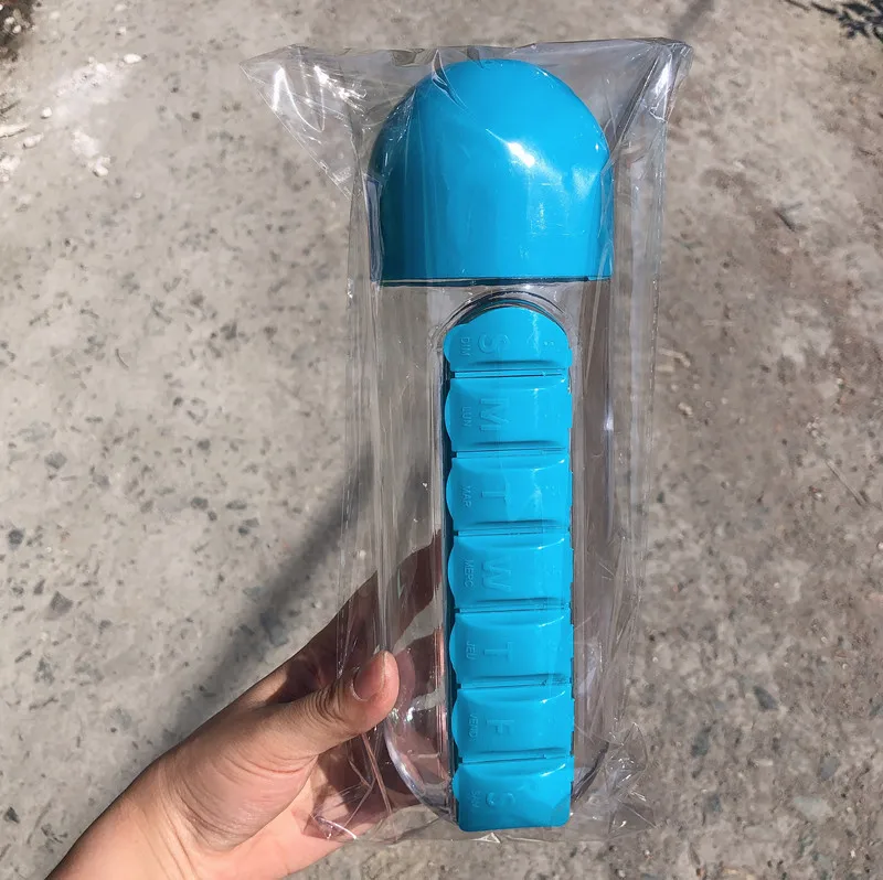 2 In 1 Pill Box Water Bottle