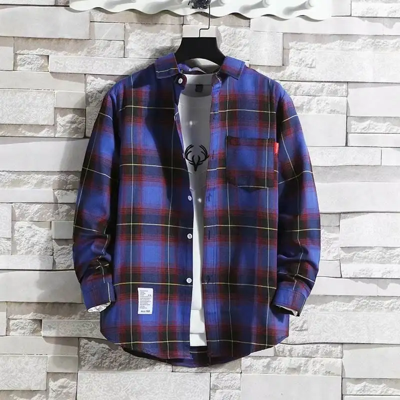 Wholesale New Style Autumn And Winter Plaid Shirt Men's Long-sleeved ...