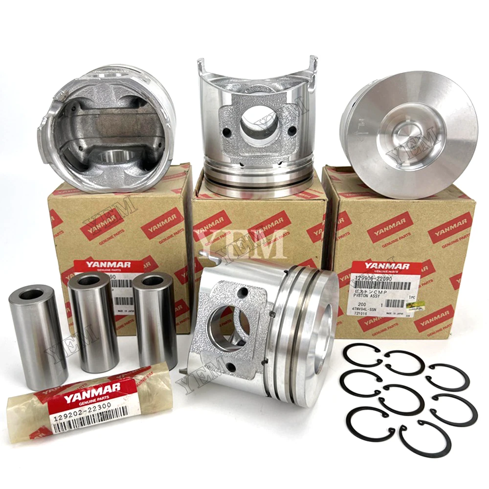 Parts Compatible for Yanmar 2TNV70T Piston Kit 119515-22080 Piston Assembly 2TNV70 Factory Direct Sales