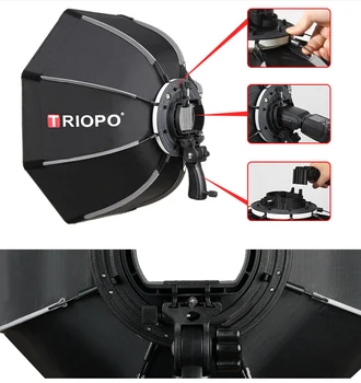 TRIOPO K90cm Umbrella Softbox Ks90 Octagon for Godox V860II TT600 TT685 Tr950ii Flash Speedlite Soft Box detail image
