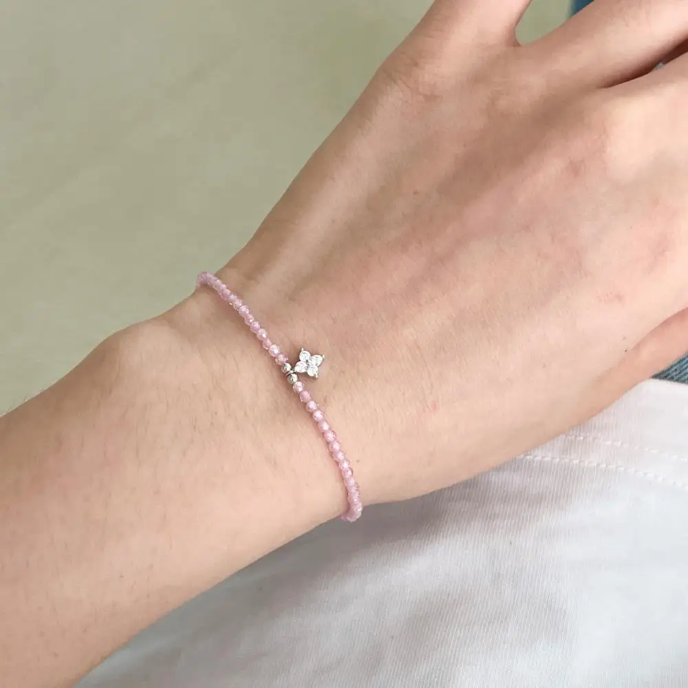 KAKODIY new 925 sterling silver jewelry purple crystal zircon bead bracelet detail 1
