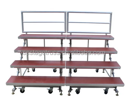 Portable Folding Chorus Stage Mobile Stairs Aluminum Platform Stage for Performance