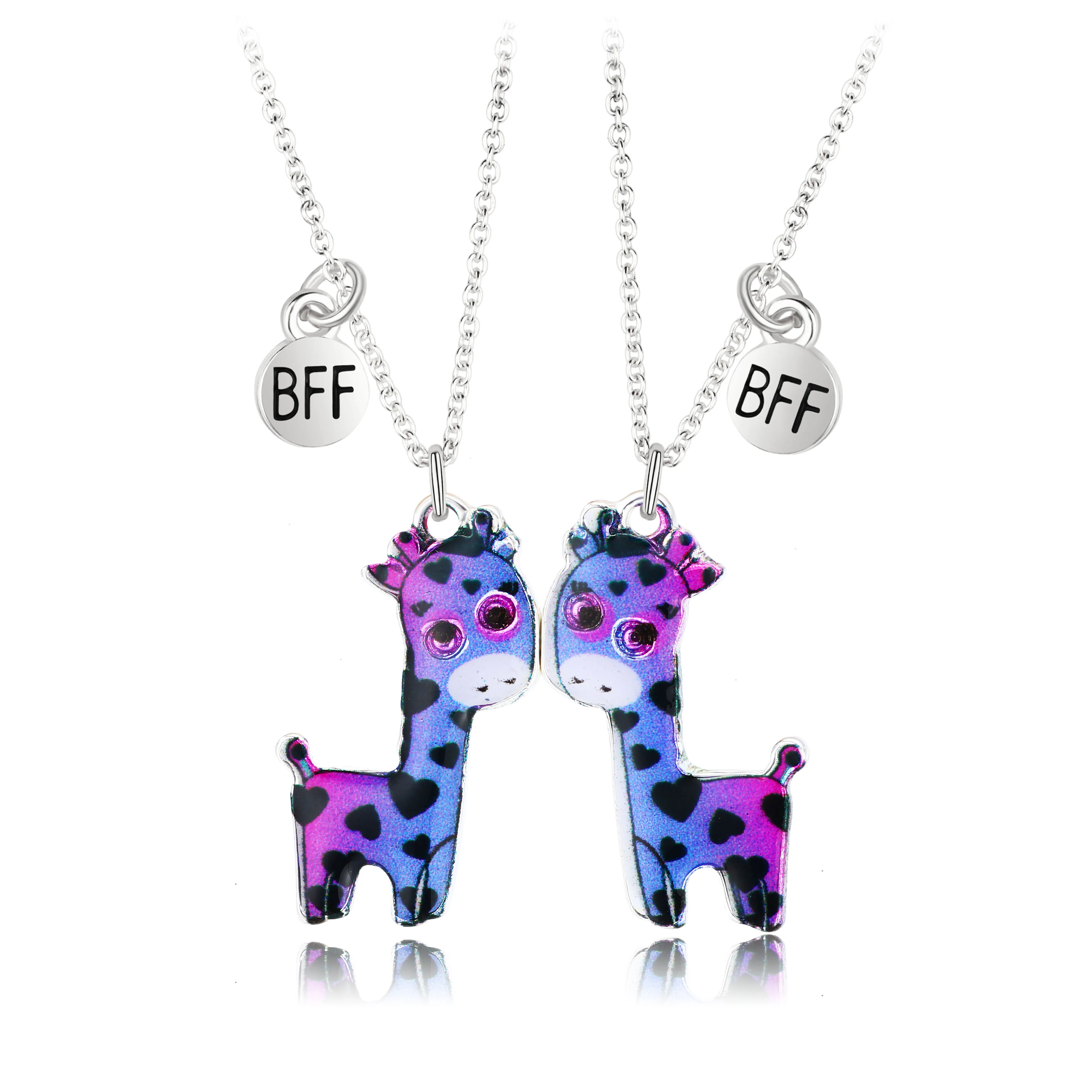 giraffe best friend necklaces