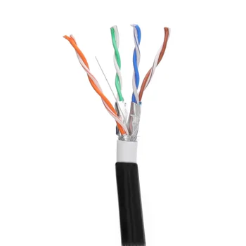 Cat6A Direct Burial Shielded SFTP Waterproof Outdoor Cat6A Direct Burial 1000ft Outdoor Network Cable 23AWG 0.58mm