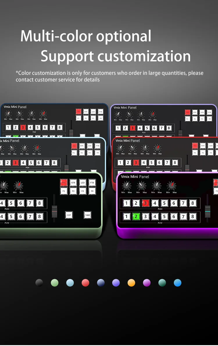 Mvs8 Broadcast Video Streaming Switcher Video Vmix&obs Switcher Live