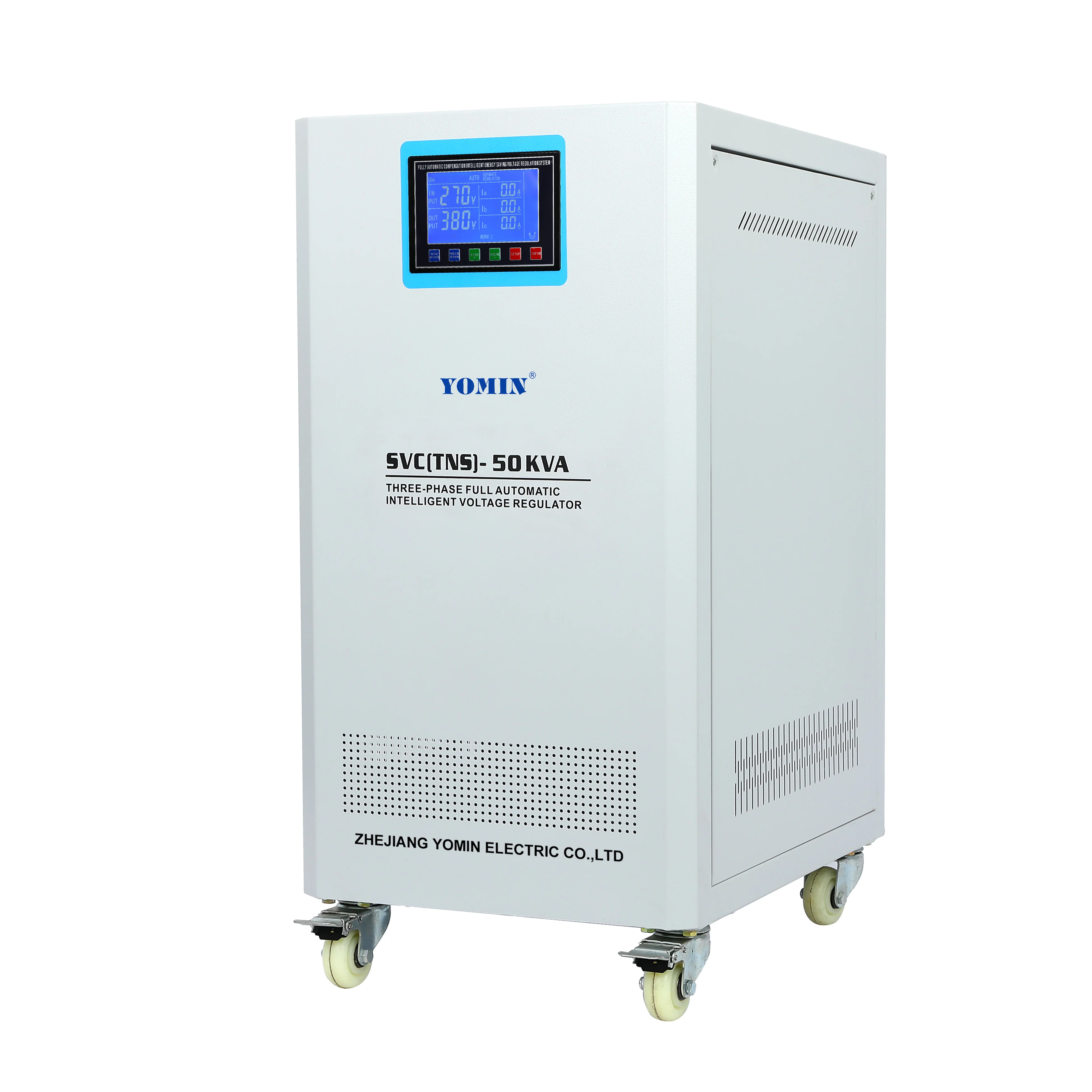 High Technology Automatic Three-Phase Voltage Regulator Stabilizer Single Phase SVC Type With LCD Display Quality AVR Product