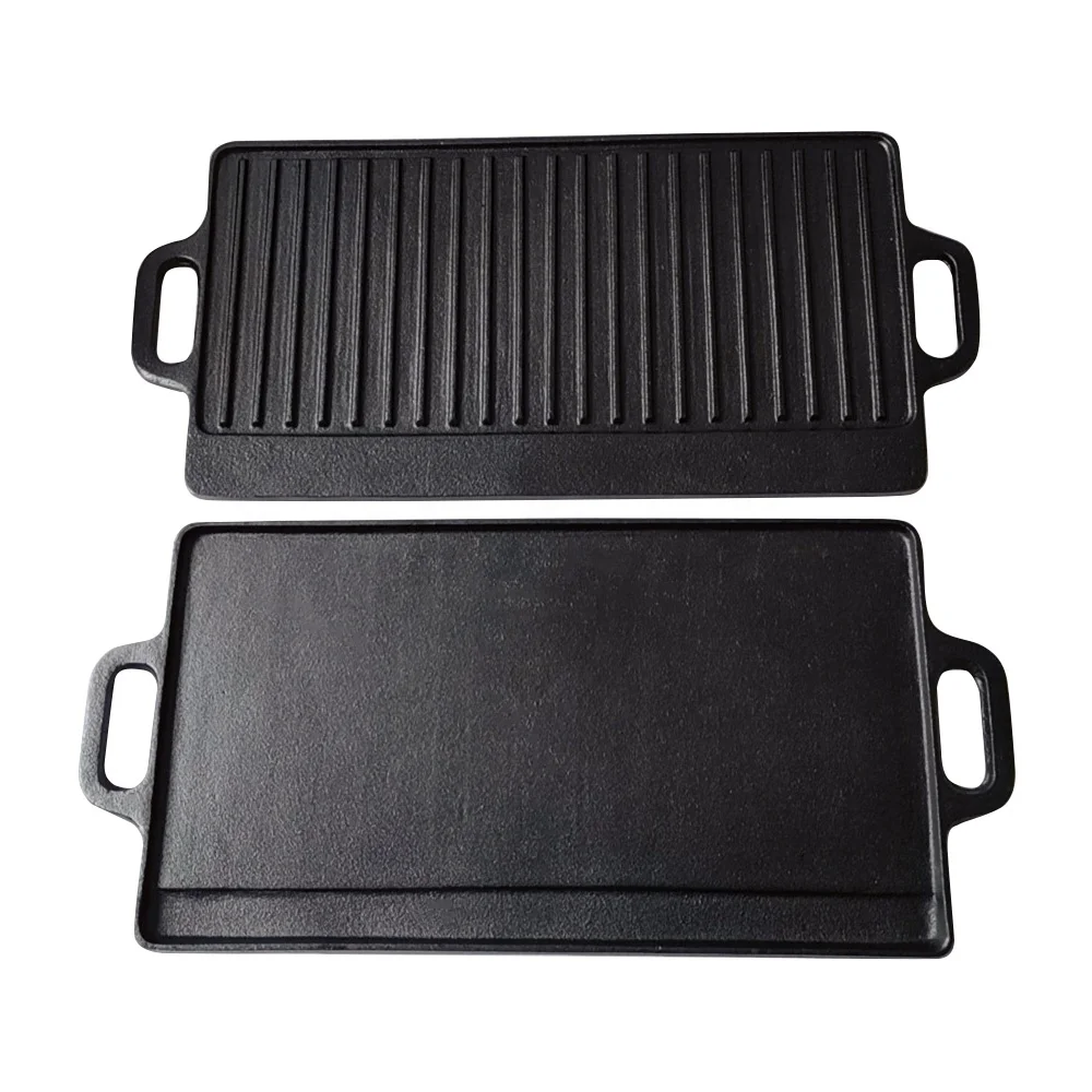 Vegetable Oil Cast Iron Bbq Reversible Grill Pan Buy Portable Bbq