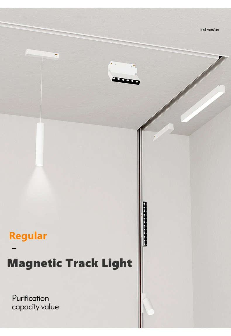 bianco magnetico pista da incasso sistema di illuminazione a binario da  incasso senza illuminazione principale faretto pieghevole superficie della  lampada della griglia