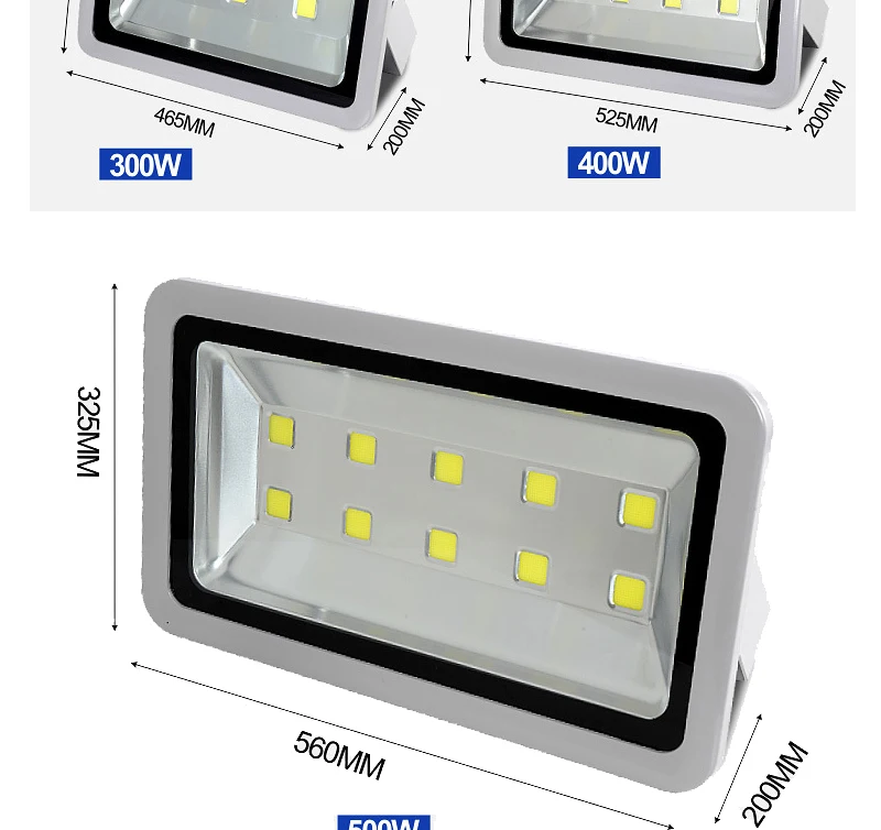 ไฟฟลัดไลท์ LED 30W 150W สีขาวหรี่แสงได้กันน้ำอลูมิเนียมกันระเบิดสำหรับไฟแนวนอน