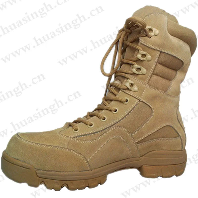 Rwh,Israel Popular Super Anti-tear Suede Leather Combat Boots Anti- Shock EVA+ RUBBER Outsole Water Repellent Military Boots HSM103