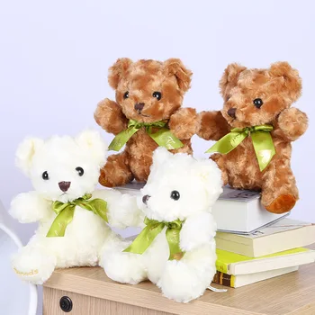 Wholesales 20cm Small Lovely Soft Plush Toy Stuffed Opp Cotton Plush Teddy Bear With Bow Tie