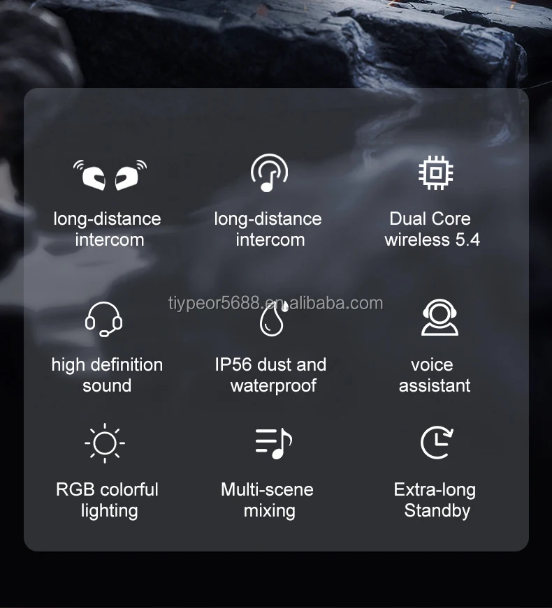 product tiypeor bluetooth helmet headset microphone waterproof noise reduction for motorcycles wireless hands on talking headset-2