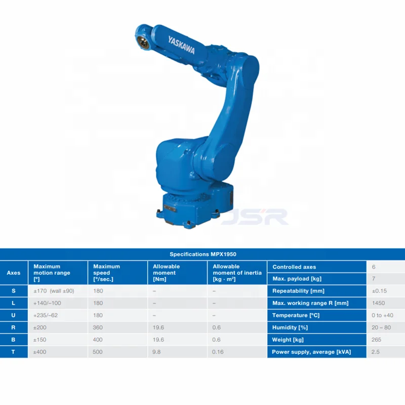Yaskawa Robot Painting Machine MPX1950 Robotic Car Precision Painting Robot  Price