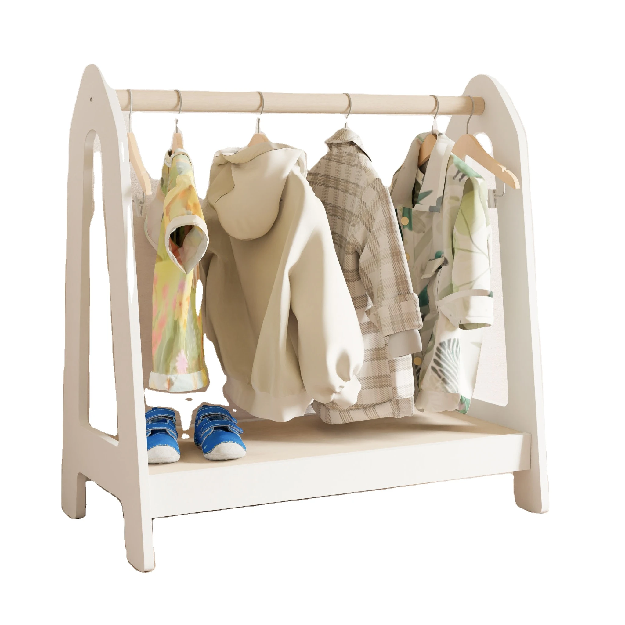 Wood Clothing Rack, Display Rack Clothes Hanger Kids Furniture