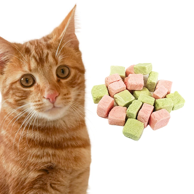 Factory Wholesale High Protein OEM Freeze-dried Yogurt Cubes Dog Treats Dental Treats Fruits & Vegetables Flavor Pet Cat Snacks
