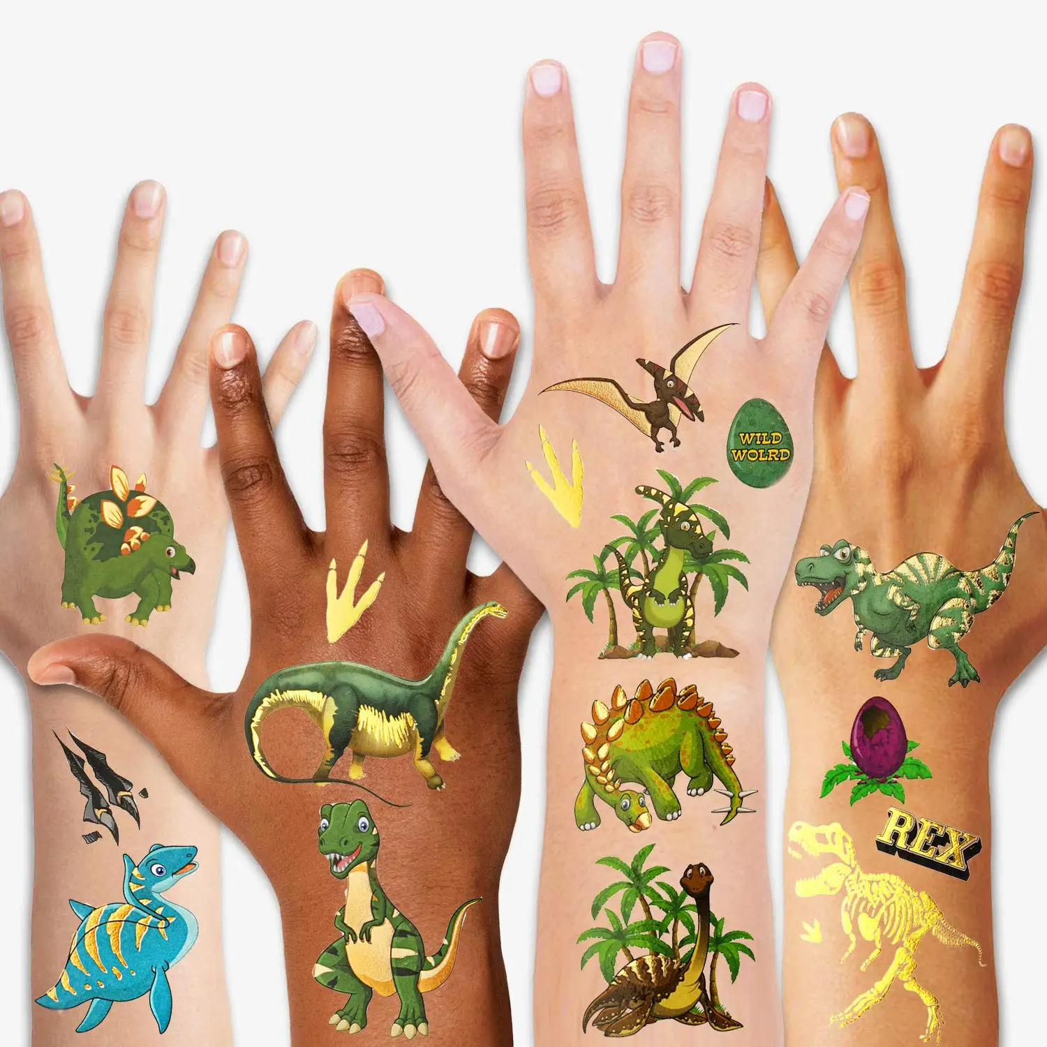 Amazon.com: Hohamn Glitter Dinosaur Temporary Tattoos for Boys - 50 Styles Dinosaur  Fake Tattoos for Boys Kids Birthday Party Supplies Favors, Baby Shower :  Toys & Games