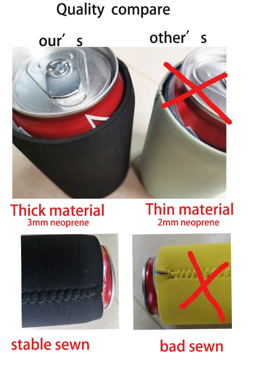 Custom Your Style Wholesale Blank Insulated Beer Can Holder Leather