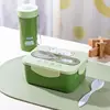 Green(lunch box+bottle)