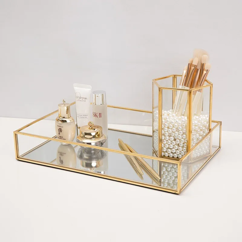 Alibaba.com: SN YB193 Decorative Tray, Gold Mirror for Vanity Jewelry  Storage : Ideal for luxury interior decoration and custom sizes available.