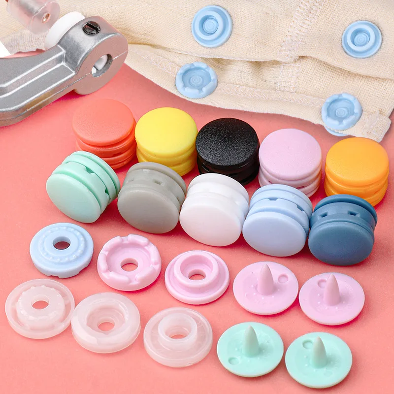 Factory Wholesale Colorful Button Snap Button T3_t5_t8 Plastic Press Snap Button for Garment