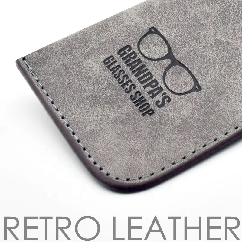 Factory Cheap Custom Retro Artificial Travel Eyewear Sleeve Soft Glasses Bags Leather Sunglasses Pouch Eyeglasses Case for Men