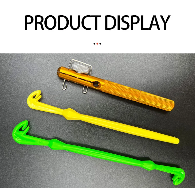 Fishing Line Knot Tying Tool Doubleheaded Needle Hand Metal Fishing